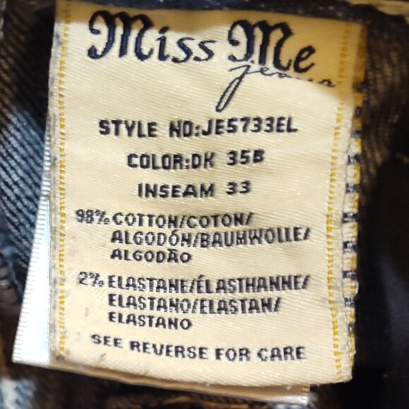 Miss Me Easy Boot Embellished Size 25 Preowned Jeans - Picture 11 of 11